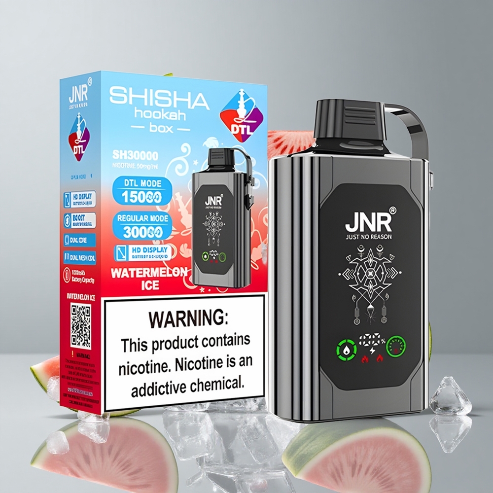 JNR Shisha Hookah Box 20500 Puffs Vape Sandía Hielo Pantalla HD Dual Mesh Coil vape wholesale Peru