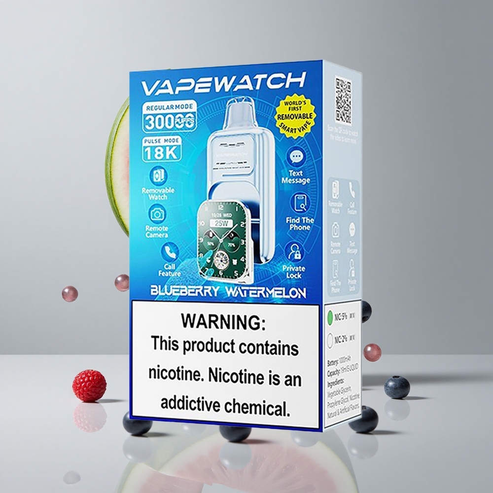 JNR Vape Watch 30000 Puffs Dispositivo Vape Arándano Sandía 19mL 5% Nicotina vape wholesale Peru
