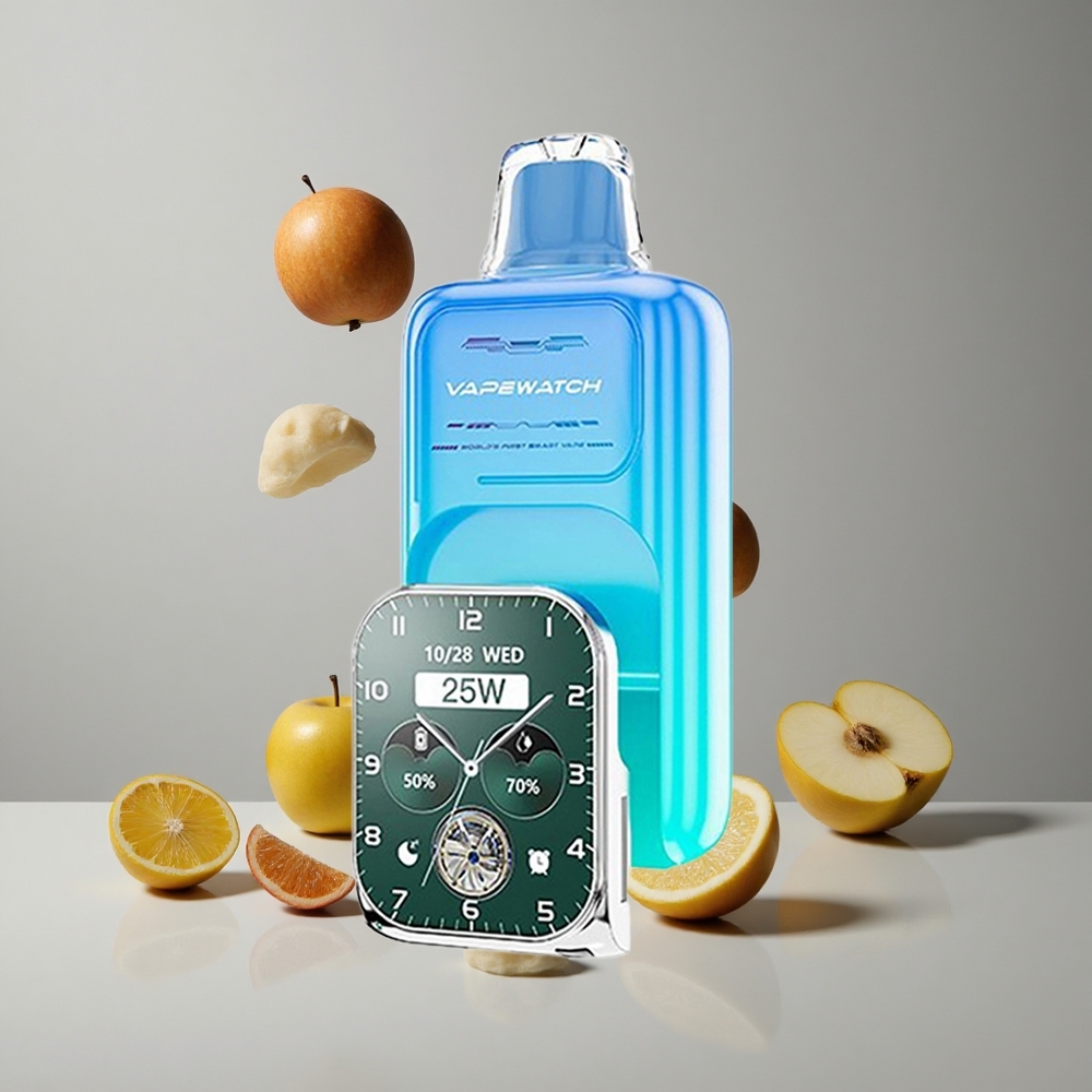 JNR Vape Watch 30000 Puffs Manzana Ácida Helada 19mL Dual Mesh Coil vape wholesale Peru