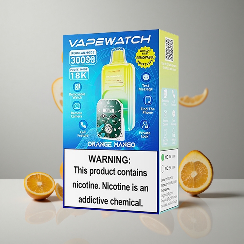 JNR Vape Watch 30000 Puffs Naranja Mango 30000 Puffs Modo Regular 19mL e-líquido vape wholesale Peru