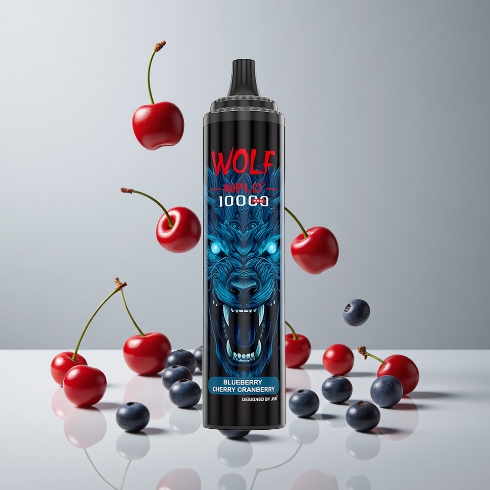 JNR Wolf Niplo 10000 Puffs Arándano Cereza Blueberry 1.0 Ohm 20ml vape wholesale Peru