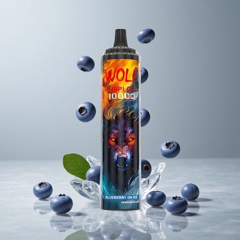 JNR Wolf Niplo 10000 Puffs Arándano En Hielo 20ml Tipo-C vape wholesale Peru