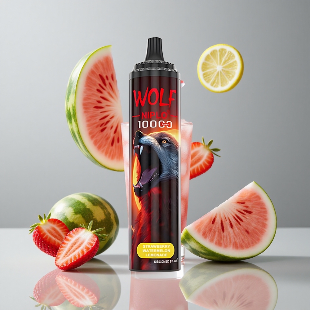 JNR Wolf Niplo 10000 Puffs Fresa Sandía Limonada 20ml Tipo-C vape wholesale Peru