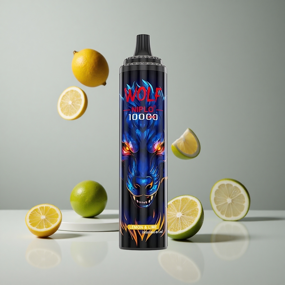 JNR Wolf Niplo 10000 Puffs Limón & Lima 20ml Tipo-C carga rápida vape wholesale Peru