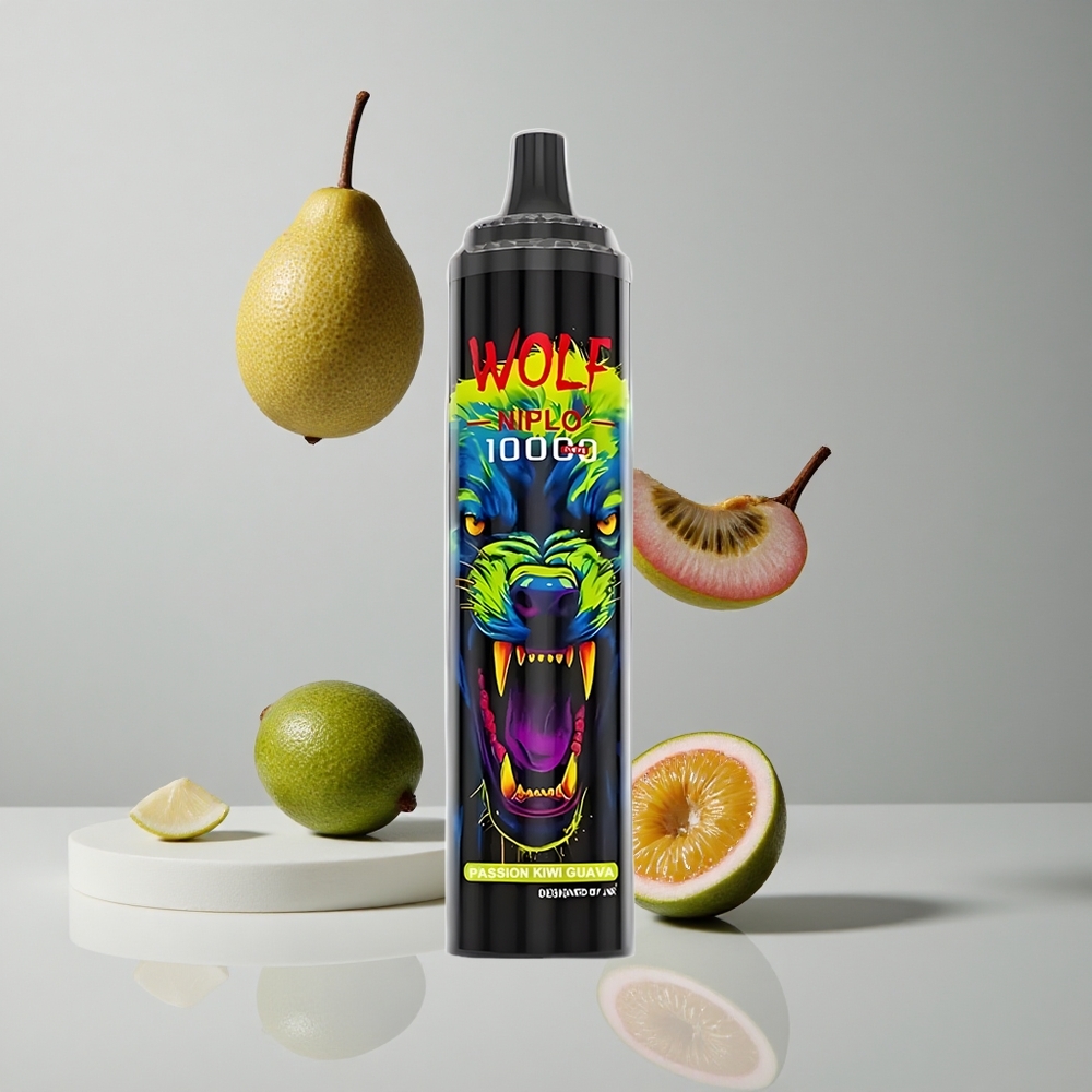 JNR Wolf Niplo 10000 Puffs Pasión Kiwi Guayaba 20ml Recargable Tipo-C vape wholesale Peru