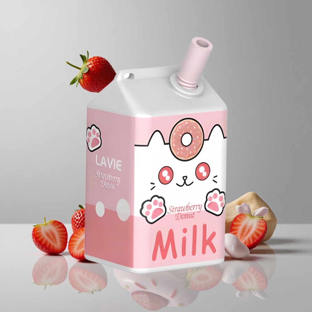LAVIE Milk 7000 Puffs Fresa Donut 16ML Recargable Tipo C vape wholesale Peru