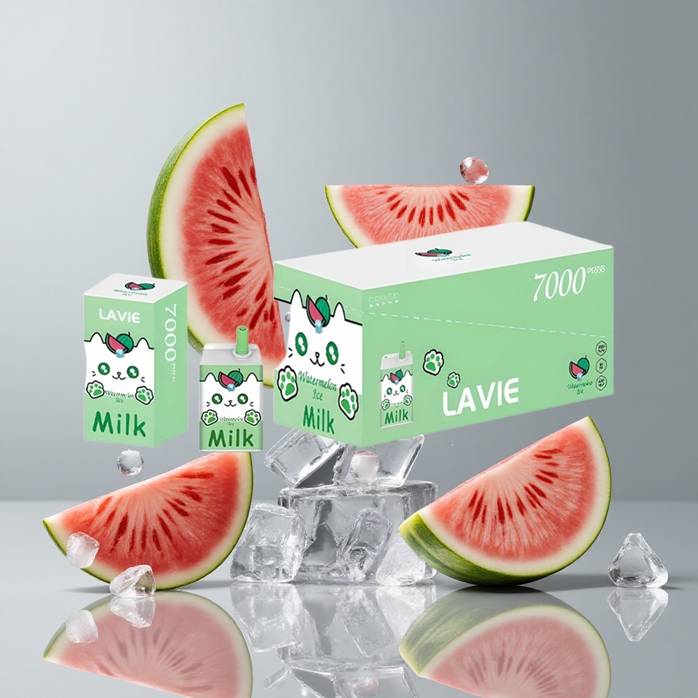 LAVIE Milk 7000 Puffs Sandía Helada 16ML Recargable Tipo C vape wholesale Peru