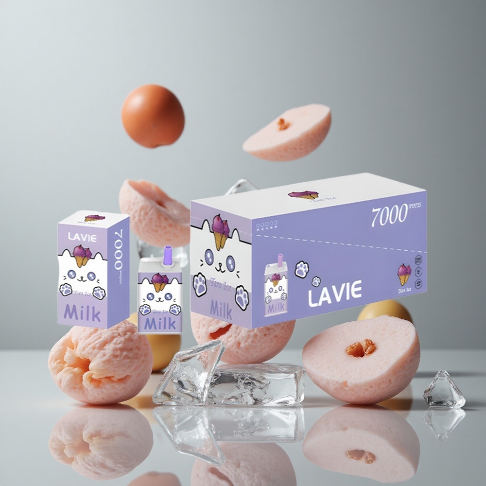 LAVIE Milk 7000 Puffs Taro Helado 16ML Recargable Tipo C vape wholesale Peru
