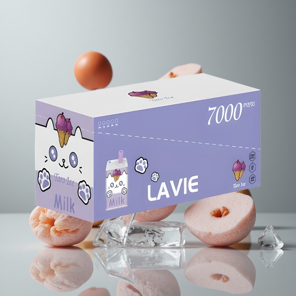 LAVIE Milk 7000 Puffs Taro Helado 16ML Recargable Tipo C vape wholesale Peru