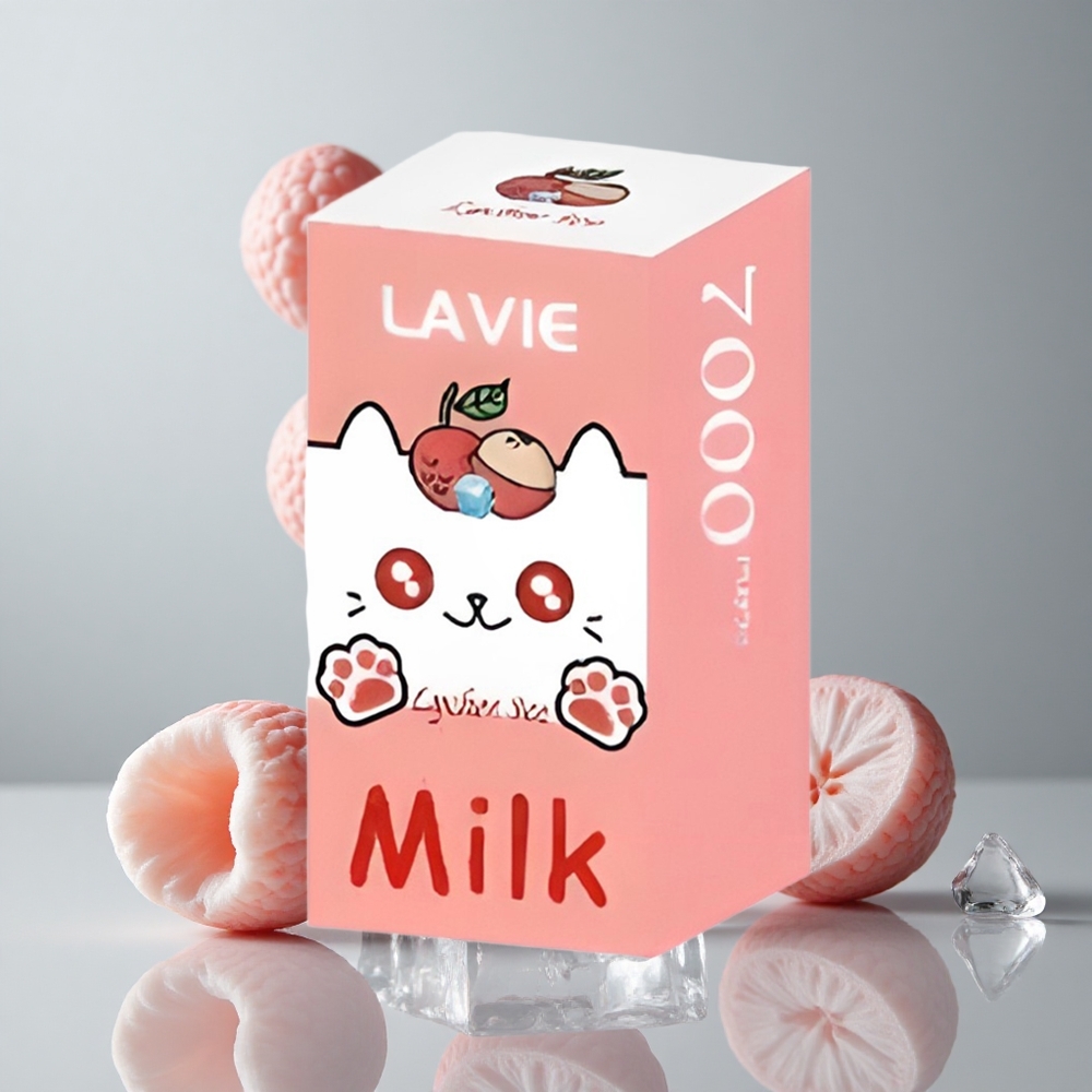 LAVIE Milk 7000 Puffs Vape Desechable Lichi Hielo 16ML Tipo C Recargable vape wholesale Peru