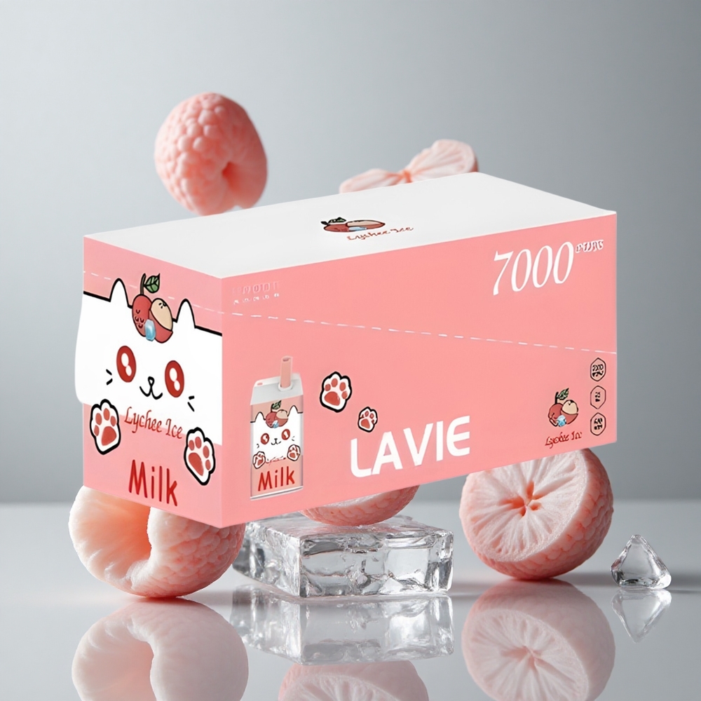 LAVIE Milk 7000 Puffs Vape Desechable Lichi Hielo 16ML Tipo C Recargable vape wholesale Peru